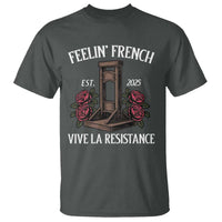 Funny Feelin French Vive La Resistance 2025 T Shirt Vintage Rose Guillotine - Wonder Print Shop