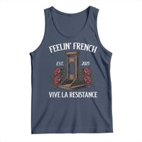 Funny Feelin French Vive La Resistance 2025 Tank Top Vintage Rose Guillotine - Wonder Print Shop