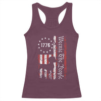 Funny 4th Of July Dachshund Lover Racerback Tank Top Weenie The People American Flag - Wonder Print Shop