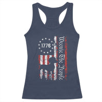 Funny 4th Of July Dachshund Lover Racerback Tank Top Weenie The People American Flag - Wonder Print Shop