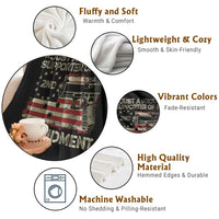 Just A Proud Supporter Of The 2nd Amendment Throw Blanket Gun Owner American Flag - Wonder Print Shop