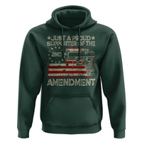 Just A Proud Supporter Of The 2nd Amendment Hoodie Gun Owner American Flag - Wonder Print Shop