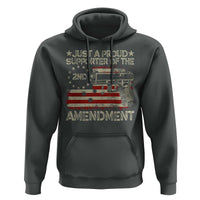 Just A Proud Supporter Of The 2nd Amendment Hoodie Gun Owner American Flag - Wonder Print Shop