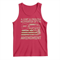 Just A Proud Supporter Of The 2nd Amendment Tank Top Gun Owner American Flag - Wonder Print Shop