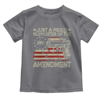 Just A Proud Supporter Of The 2nd Amendment Toddler T Shirt Gun Owner American Flag - Wonder Print Shop