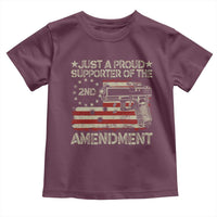 Just A Proud Supporter Of The 2nd Amendment Toddler T Shirt Gun Owner American Flag - Wonder Print Shop
