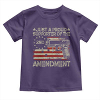 Just A Proud Supporter Of The 2nd Amendment Toddler T Shirt Gun Owner American Flag - Wonder Print Shop