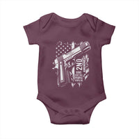 Guns Dont Kill People Do Baby Onesie 2nd Amendment American Flag - Wonder Print Shop