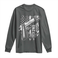 Guns Dont Kill People Do Long Sleeve Shirt 2nd Amendment American Flag - Wonder Print Shop
