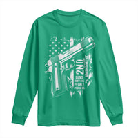 Guns Dont Kill People Do Long Sleeve Shirt 2nd Amendment American Flag - Wonder Print Shop