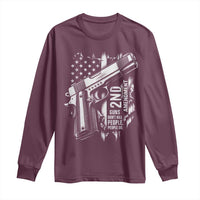 Guns Dont Kill People Do Long Sleeve Shirt 2nd Amendment American Flag - Wonder Print Shop
