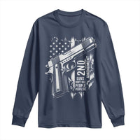 Guns Dont Kill People Do Long Sleeve Shirt 2nd Amendment American Flag - Wonder Print Shop