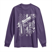 Guns Dont Kill People Do Long Sleeve Shirt 2nd Amendment American Flag - Wonder Print Shop