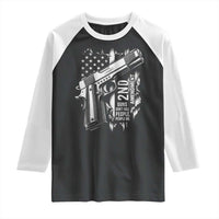 Guns Dont Kill People Do Raglan Shirt 2nd Amendment American Flag - Wonder Print Shop