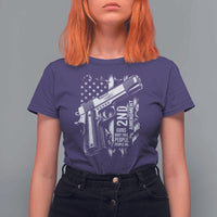 Guns Dont Kill People Do T Shirt For Women 2nd Amendment American Flag - Wonder Print Shop