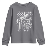 Guns Dont Kill People Do Youth Sweatshirt 2nd Amendment American Flag - Wonder Print Shop