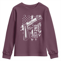 Guns Dont Kill People Do Youth Sweatshirt 2nd Amendment American Flag - Wonder Print Shop