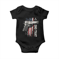 I 2nd That Second Amendment Baby Onesie Pro Gun American Flag Patriotic - Wonder Print Shop