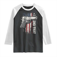 I 2nd That Second Amendment Raglan Shirt Pro Gun American Flag Patriotic - Wonder Print Shop