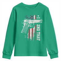 I 2nd That Second Amendment Youth Sweatshirt Pro Gun American Flag Patriotic - Wonder Print Shop