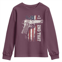 I 2nd That Second Amendment Youth Sweatshirt Pro Gun American Flag Patriotic - Wonder Print Shop