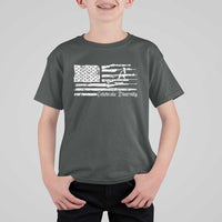 Funny Pro Gun Celebrate Diversity T Shirt For Kid 2nd Amendment Vintage American Flag - Wonder Print Shop