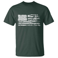 Funny Pro Gun Celebrate Diversity T Shirt 2nd Amendment Vintage American Flag - Wonder Print Shop