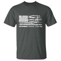 Funny Pro Gun Celebrate Diversity T Shirt 2nd Amendment Vintage American Flag - Wonder Print Shop