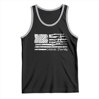 Funny Pro Gun Celebrate Diversity Tank Top 2nd Amendment Vintage American Flag - Wonder Print Shop