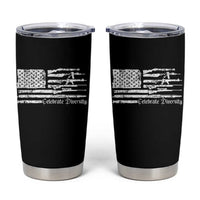 Funny Pro Gun Celebrate Diversity Tumbler Cup 2nd Amendment Vintage American Flag - Wonder Print Shop