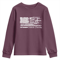 Funny Pro Gun Celebrate Diversity Youth Sweatshirt 2nd Amendment Vintage American Flag - Wonder Print Shop