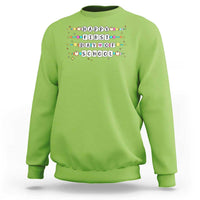 Happy First Day Of School Sweatshirt Student Teacher Bracelet Retro Groove - Wonder Print Shop