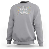 Happy First Day Of School Sweatshirt Student Teacher Bracelet Retro Groove - Wonder Print Shop
