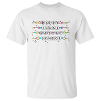 Happy First Day Of School T Shirt Student Teacher Bracelet Retro Groove - Wonder Print Shop