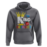 King Of Kindergarten Hoodie Back To School Crown Apple Pen Book - Wonder Print Shop