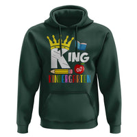 King Of Kindergarten Hoodie Back To School Crown Apple Pen Book - Wonder Print Shop