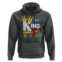 King Of Kindergarten Hoodie Back To School Crown Apple Pen Book - Wonder Print Shop
