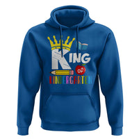 King Of Kindergarten Hoodie Back To School Crown Apple Pen Book - Wonder Print Shop