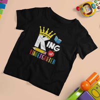 King Of Kindergarten T Shirt For Kid Back To School Crown Apple Pen Book - Wonder Print Shop