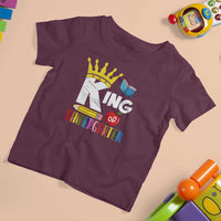 King Of Kindergarten T Shirt For Kid Back To School Crown Apple Pen Book - Wonder Print Shop