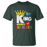King Of Kindergarten T Shirt Back To School Crown Apple Pen Book - Wonder Print Shop