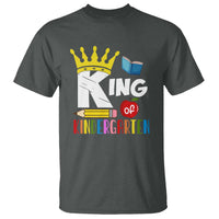 King Of Kindergarten T Shirt Back To School Crown Apple Pen Book - Wonder Print Shop