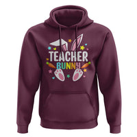 Teacher Bunny Hoodie Rabbit Ears Easter Day Carrot Star Heart - Wonder Print Shop