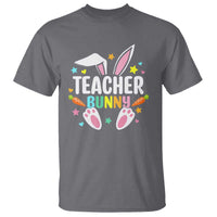 Teacher Bunny T Shirt Rabbit Ears Easter Day Carrot Star Heart - Wonder Print Shop