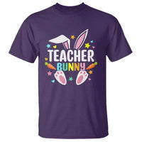 Teacher Bunny T Shirt Rabbit Ears Easter Day Carrot Star Heart - Wonder Print Shop