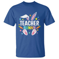 Teacher Bunny T Shirt Rabbit Ears Easter Day Carrot Star Heart - Wonder Print Shop