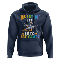 Funny Back To School Space Hoodie Blastin' Off Into 1st Grade Astronaut Rocket - Wonder Print Shop
