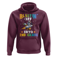 Funny Back To School Space Hoodie Blastin' Off Into 2nd Grade Astronaut Rocket - Wonder Print Shop