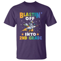 Funny Back To School Space T Shirt Blastin' Off Into 2nd Grade Astronaut Rocket - Wonder Print Shop