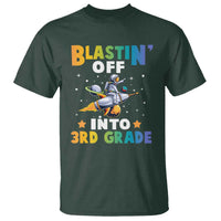 Funny Back To School Space T Shirt Blastin' Off Into 3rd Grade Astronaut Rocket - Wonder Print Shop